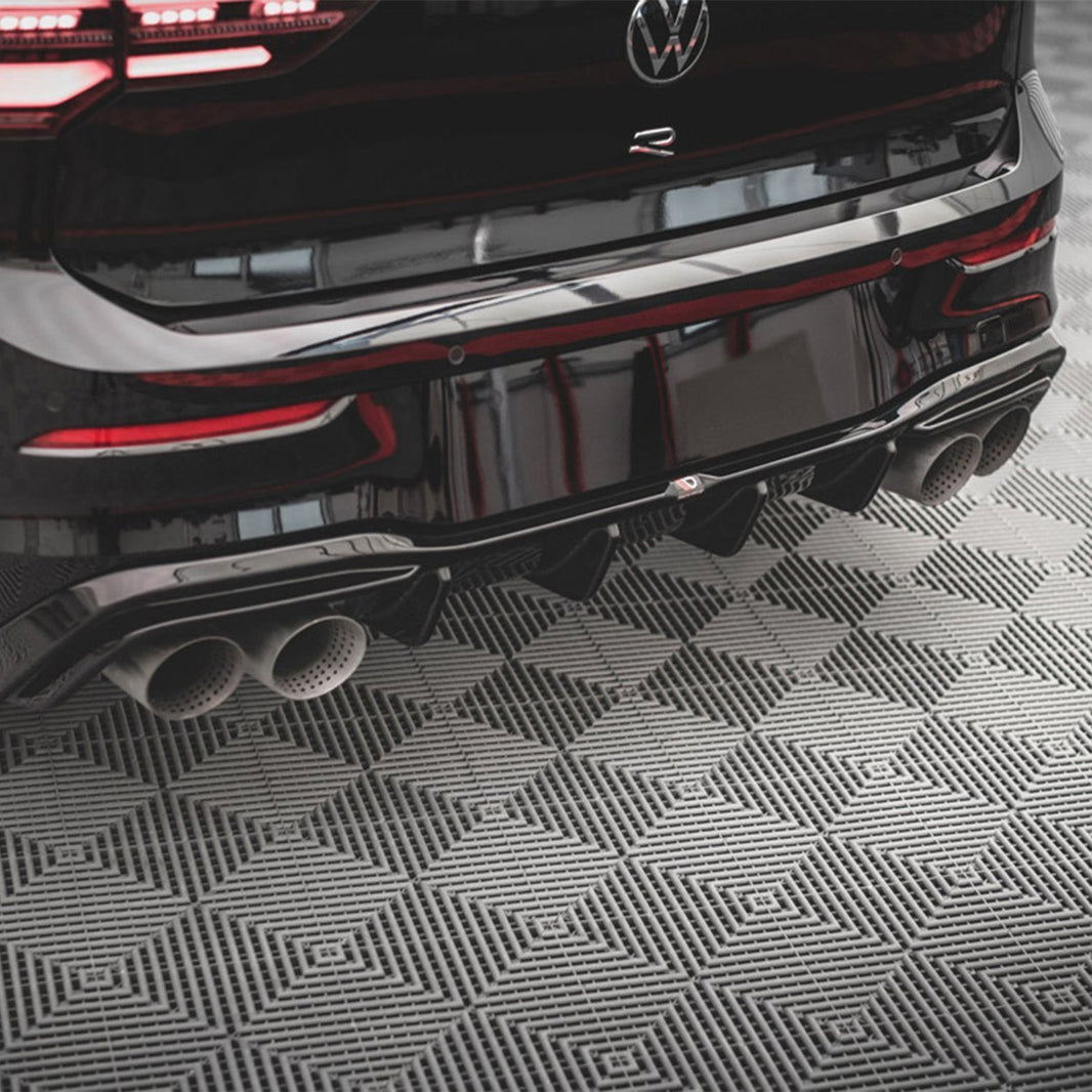 Maxton Design Volkswagen Golf R V2 Rear Diffuser In Gloss Black (Mk8)