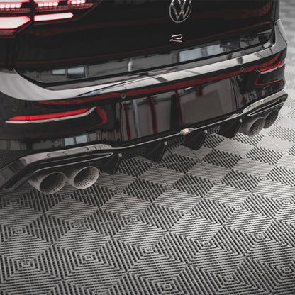 Maxton Design Volkswagen Golf R V2 Rear Diffuser In Gloss Black (Mk8)