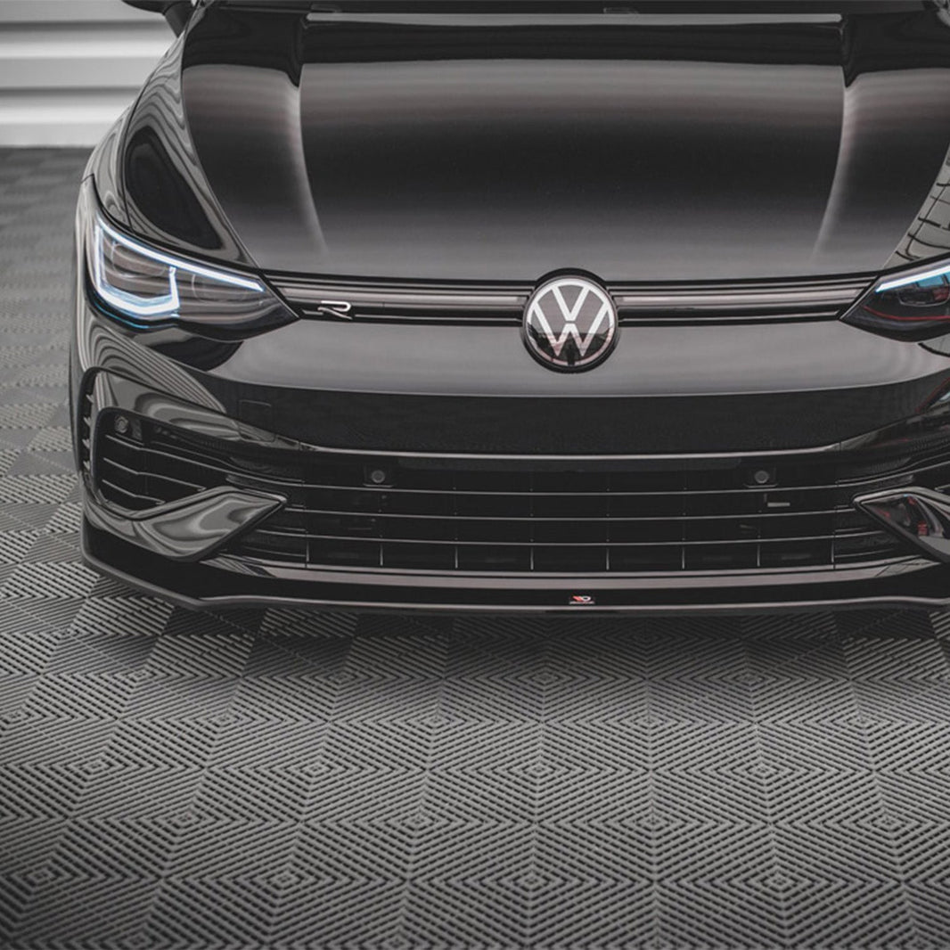 Maxton Design Volkswagen Golf R V3 Front Splitter In Gloss Black (Mk8)