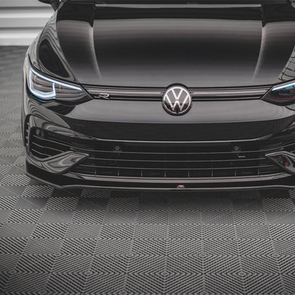 Maxton Design Volkswagen Golf R V3 Front Splitter In Gloss Black (Mk8)