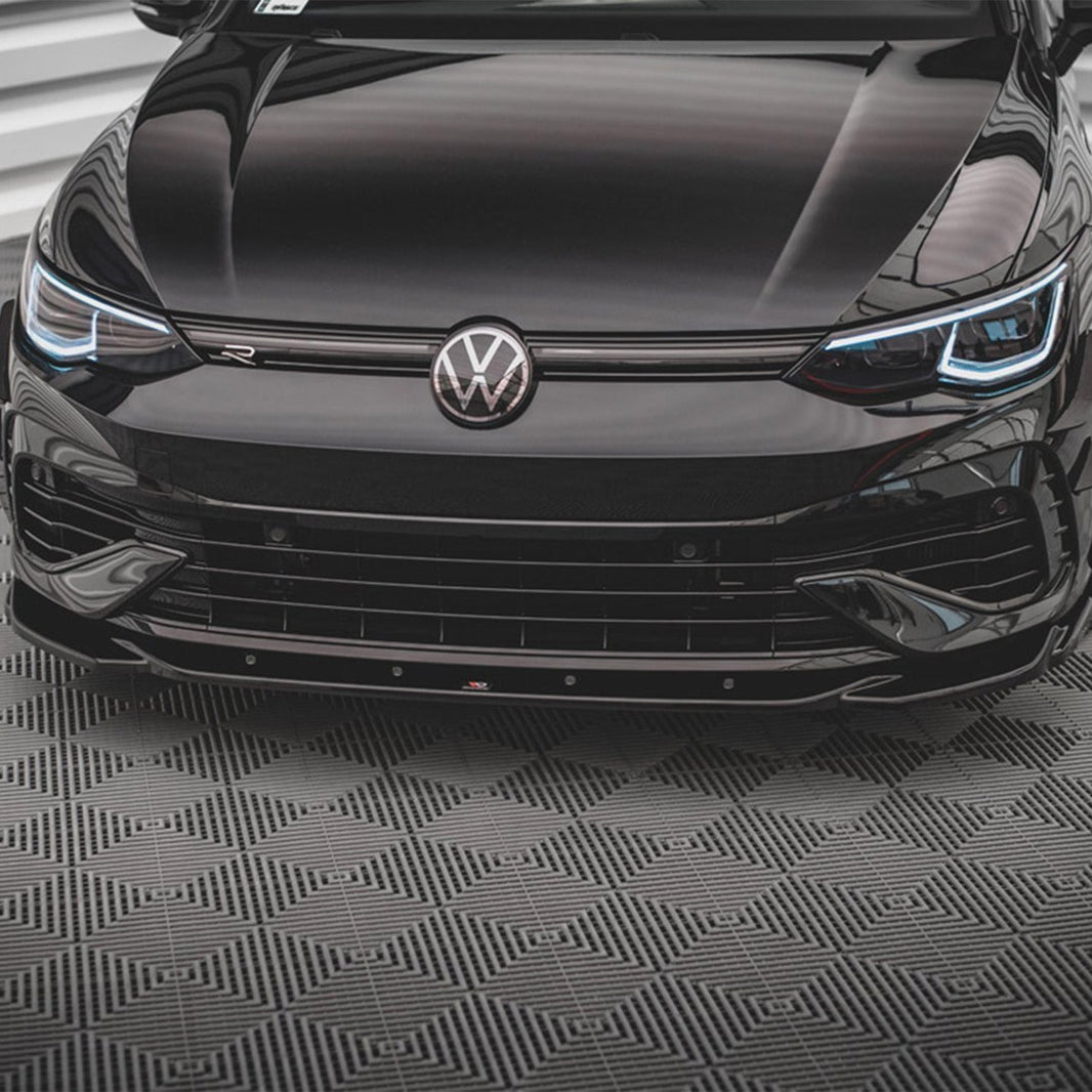 Maxton Design Volkswagen Golf R V4 Front Splitter In Gloss Black (Mk8)