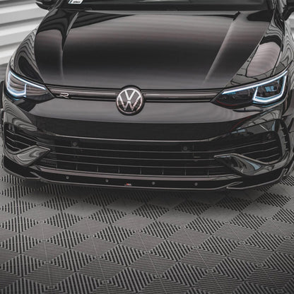 Maxton Design Volkswagen Golf R V4 Front Splitter In Gloss Black (Mk8)
