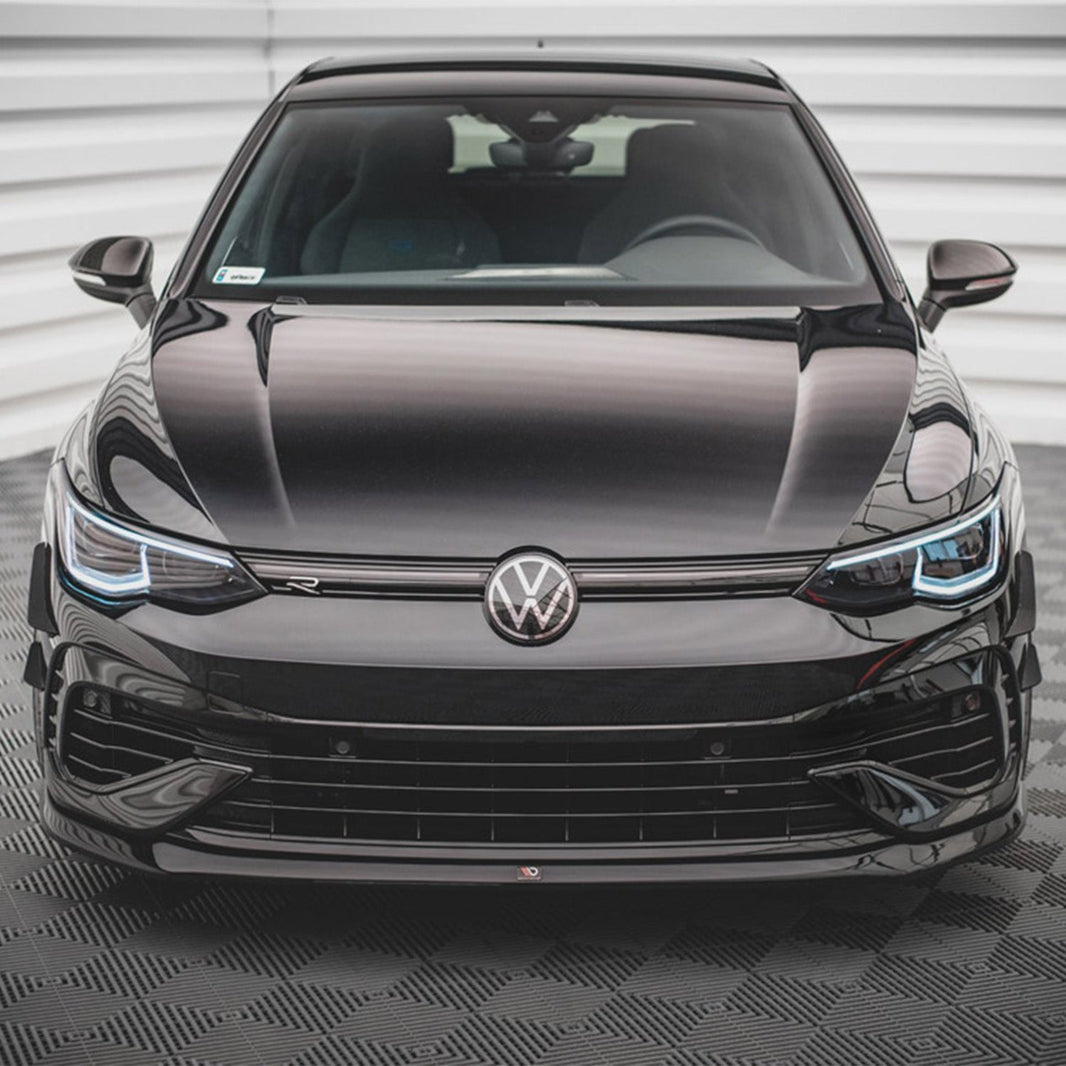 Maxton Design Volkswagen Golf R V5 Front Splitter In Gloss Black (Mk8)