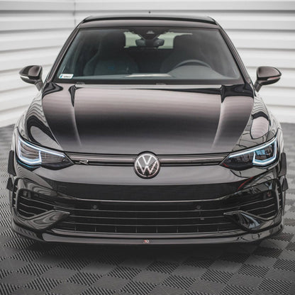 Maxton Design Volkswagen Golf R V5 Front Splitter In Gloss Black (Mk8)