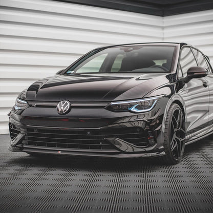 Maxton Design Volkswagen Golf R V5 Front Splitter In Gloss Black (Mk8)
