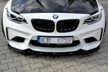 Maxton Front Splitter BMW M2 F87 (2016-) In Gloss Black