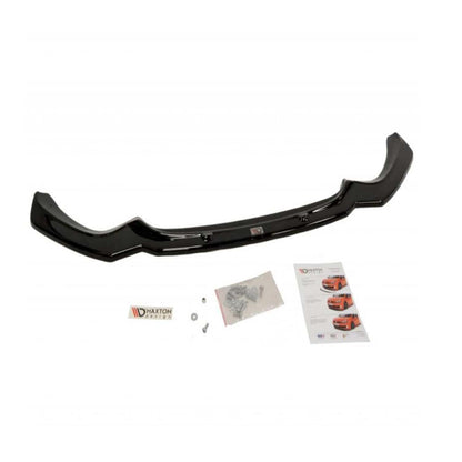 Maxton Front Splitter V1 BMW 1 F20/F21 M-Power Facelift (2015-19) In Gloss Black