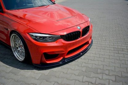Maxton Front Splitter V.1 BMW M3 F80 (2014-18) In Gloss Black