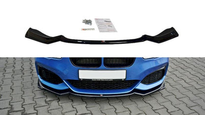 Maxton Front Splitter V.2 BMW 1 F20/F21 M-Power Facelift In Gloss Black