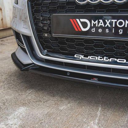 Maxton Front Splitter V.3 Audi S3 Saloon 8V Facelift (2016-2020)