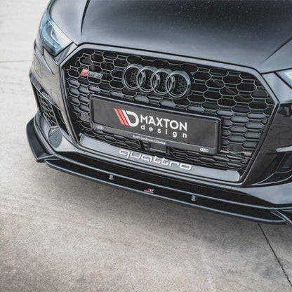 Maxton Front Splitter V.4 Audi RS3 8V Facelift (2017-Up)