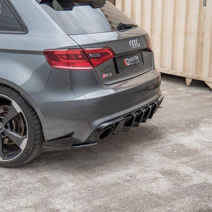 Maxton Racing Rear Side Splitters (+Flaps) Audi RS3 8V Sportback (2015-2016)