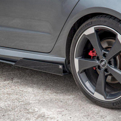 Maxton Racing Side Skirt Splitters (+Flaps) Audi RS3 8V Sportback (2015-2016)