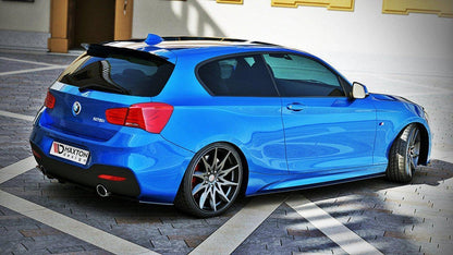 Maxton Rear Side Splitters BMW 1 F20/F21 M-Power (Facelift) In Gloss Black