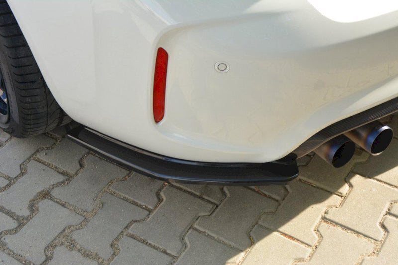 Maxton Rear Side Splitters BMW M2 F87 (2016-) In Gloss Black