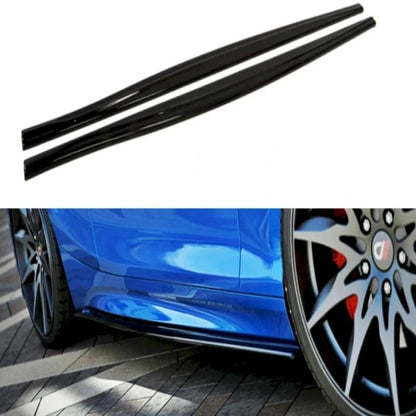 Maxton Side Skirts Diffusers BMW 1 F20/F21 M-Power (Facelift) Gloss Black