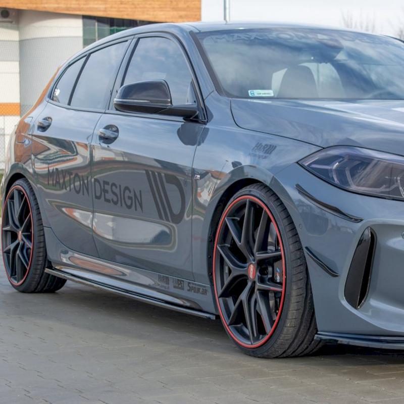 Maxton Side Skirts Diffusers BMW 1 Series F40 M135I /M-Sport In Gloss Black