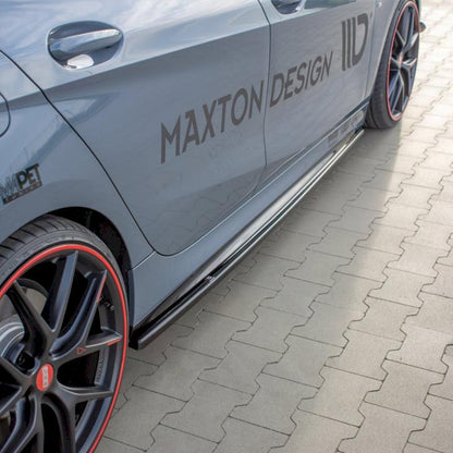 Maxton Side Skirts Diffusers BMW 1 Series F40 M135I /M-Sport In Gloss Black