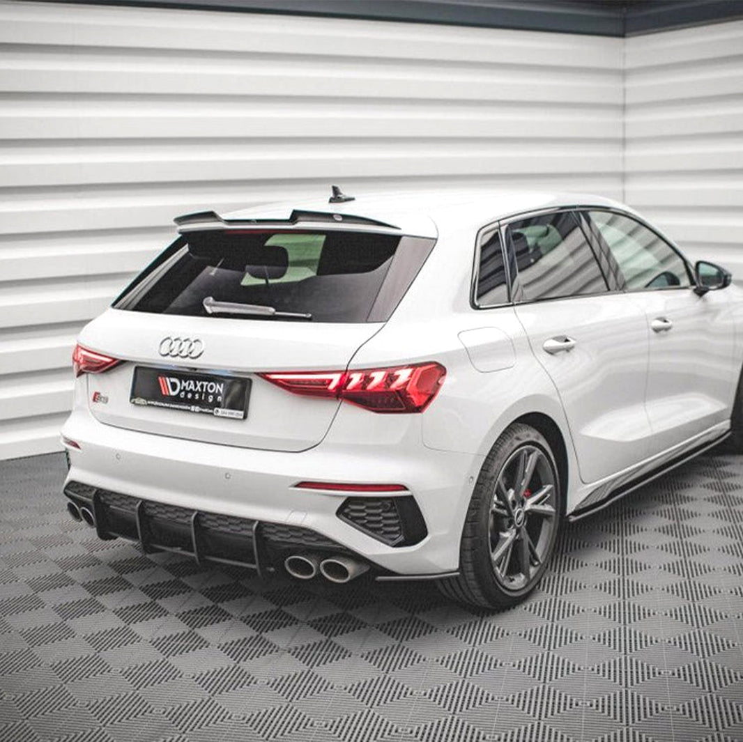 Maxton Spoiler Cap V.1 Audi RS3 / S3 / A3 S-Line Sportback 8Y (2020-) in Gloss Black