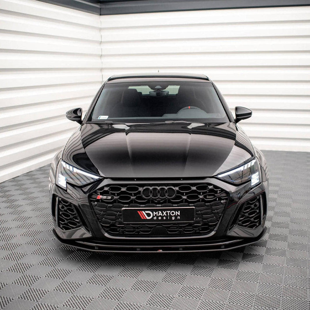 Maxton Street Pro Front Splitter Audi RS3 Sportback 8Y (2020-) in Black