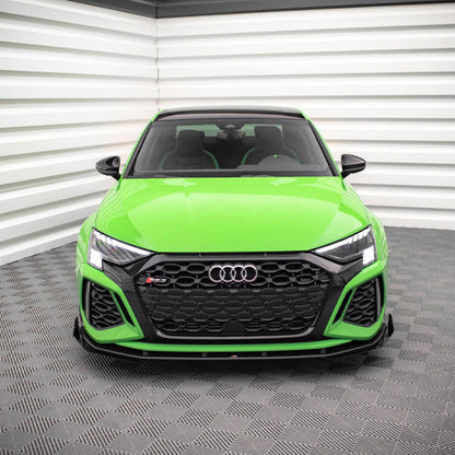Maxton Street Pro Front Splitter V.1 (+FLAPS) for Audi RS3 8Y (2020-)
