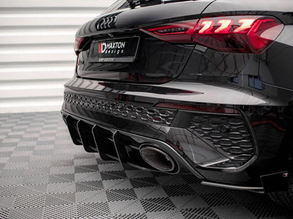 Maxton Street Pro Rear Diffuser Audi RS3 Sportback 8Y (2020-) in Black