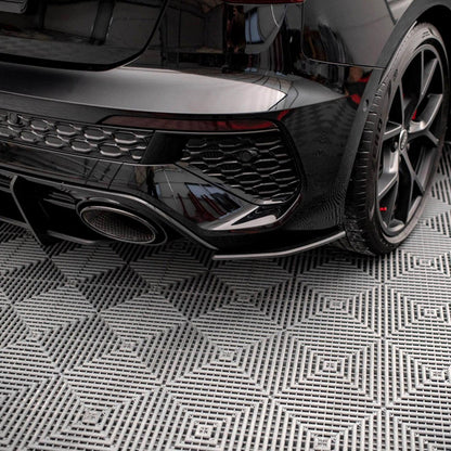 Maxton Street Pro Rear Side Splitters Audi RS3 Sportback 8Y (2020-) in Black