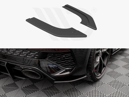 Maxton Street Pro Rear Side Splitters Audi RS3 Sportback 8Y (2020-) in Black