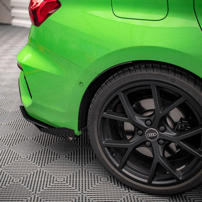 Maxton Street Pro Rear Side Splitters (+Flaps) for Audi RS3 Sedan 8Y (2020-)