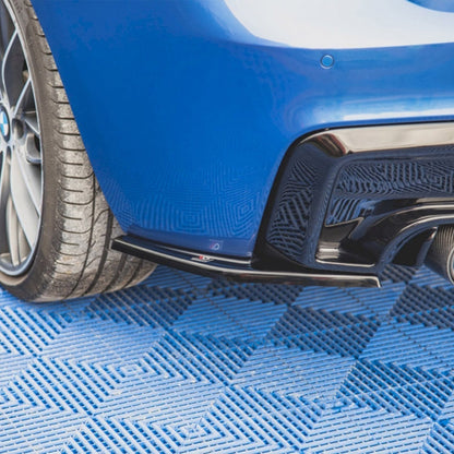 Maxton Design BMW M135i Pre-LCI Rear Side Splitters V2 In Gloss Black (F20)