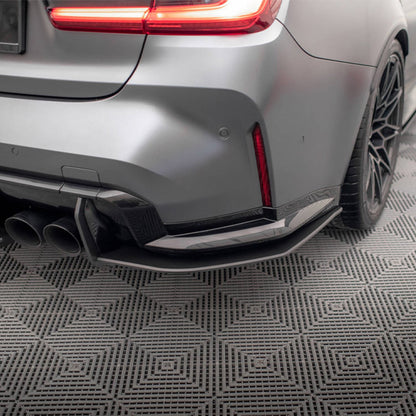 Maxton Design BMW M3 Street Pro Rear Side Splitters In Black (G80)