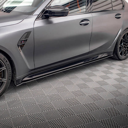 Maxton Design BMW M3 Street Pro Side Skirts In Black (G80)