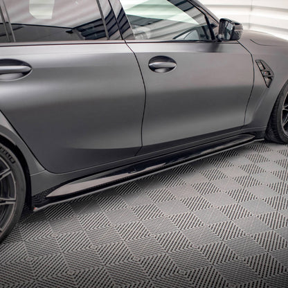 Maxton Design BMW M3 Street Pro Side Skirts In Black (G80)