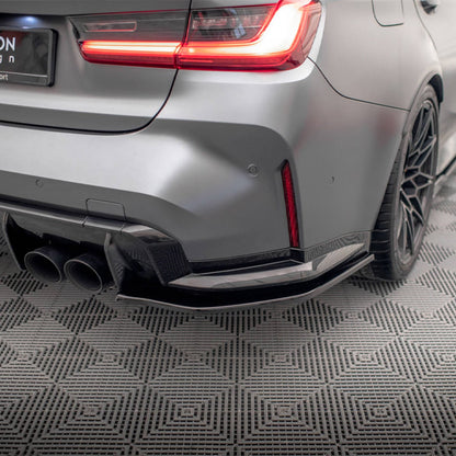 Maxton Design BMW M3 V2 Rear Side Splitters In Gloss Black (G80)