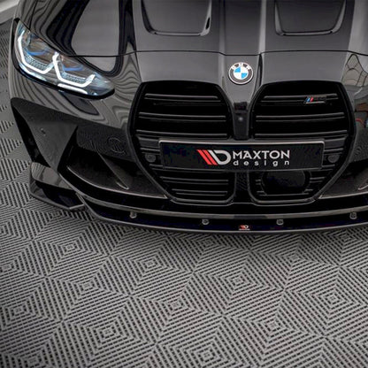 Maxton Design BMW M3/M4 V2 Front Splitter In Gloss Black (G80/G81/G82/G83)