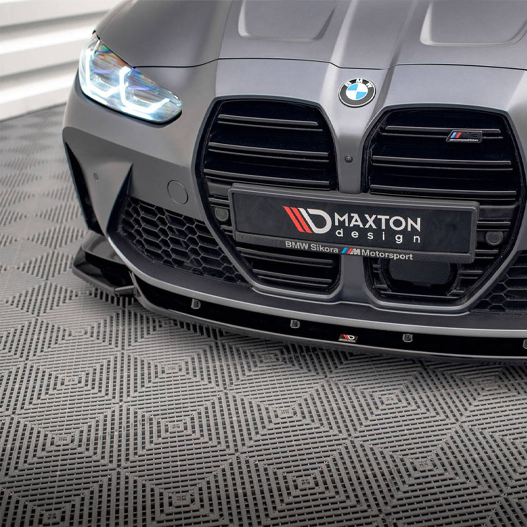 Maxton Design BMW M3/M4 V2 Front Splitter In Gloss Black (G80/G81/G82/G83)