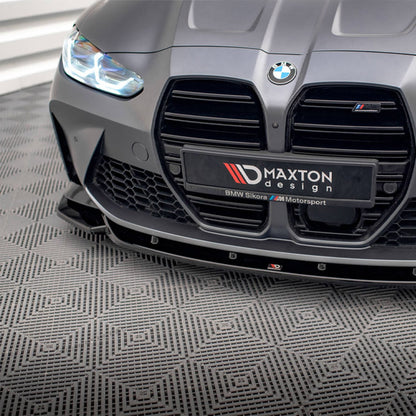 Maxton Design BMW M3/M4 V2 Front Splitter In Gloss Black (G80/G81/G82/G83)
