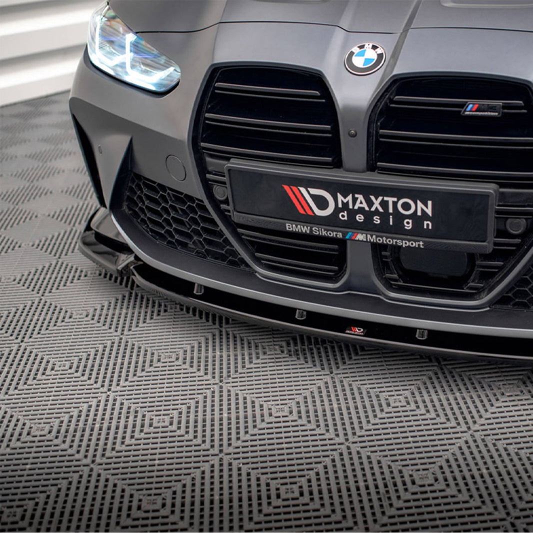Maxton Design BMW M3/M4 V3 Front Splitter In Gloss Black (G80/G81/G82/G83)