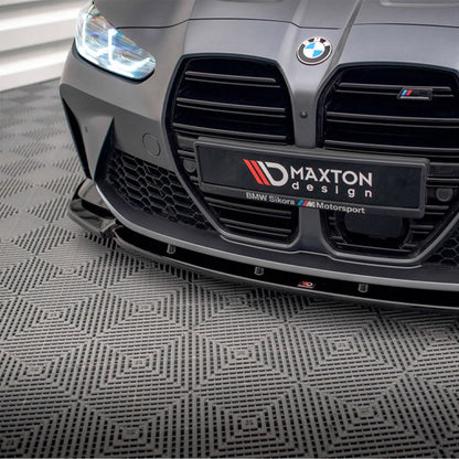 Maxton Design BMW M3/M4 V3 Front Splitter In Gloss Black (G80/G81/G82/G83)