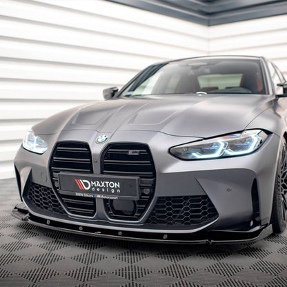 Maxton Design BMW M3/M4 V3 Front Splitter In Gloss Black (G80/G81/G82/G83)