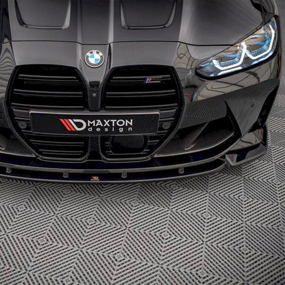 Maxton Design BMW M3/M4 V3 Front Splitter In Gloss Black (G80/G81/G82/G83)