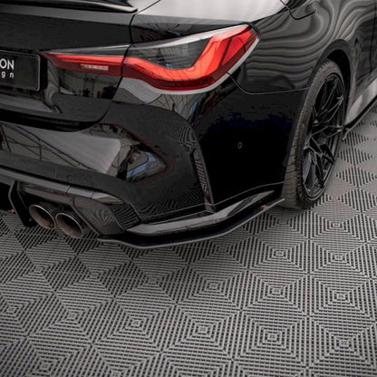 Maxton Design BMW M4 Street Pro Rear Side Splitters In Black (G82/G83)