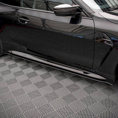 Maxton Design BMW M4 Street Pro Side Skirts In Black (G82/G83)
