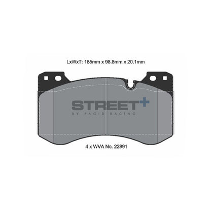 Pagid Street+ Front Brake Pads For BMW G8X M Vehicles (G87 M2, G80 M3 & G82 M4)