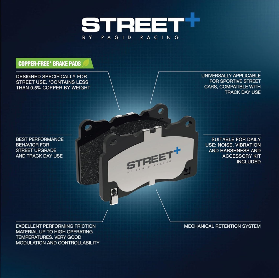 Pagid Street+ Front Brake Pads For BMW G42 M240i, G20 M340i, G22 M440i, G29 Z4 & Toyota GR Supra A90