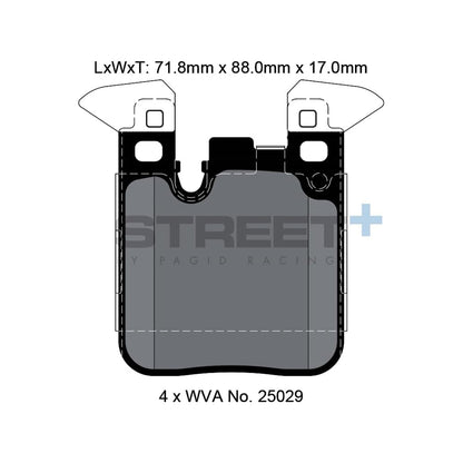 Pagid Street+ Rear Brake Pads For BMW F Series M Cars & M Lites