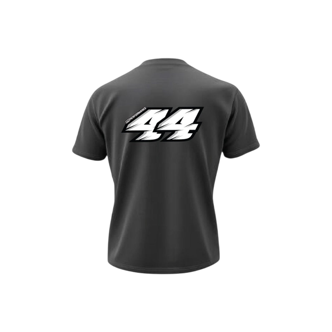 R44 Performance Classic Racing Tee In Grey