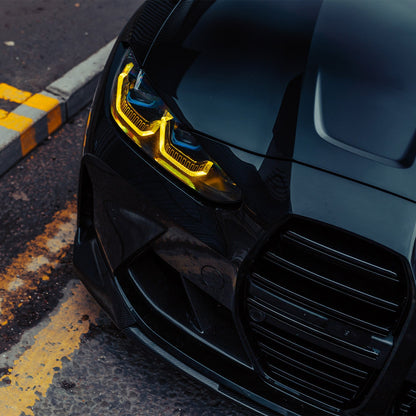 R44 BMW CSL Yellow Daytime Running Lights LED Module Set For BMW G80/G81 M3 & G82/G83 M4