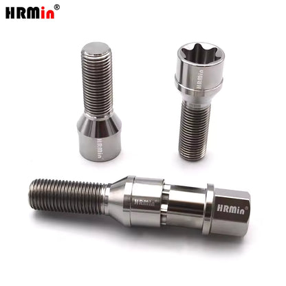 HRMin Gr5 titanium wheel bolt M14x1.25x28-45mm screws Torx cone seat for BMW Mini Toyota SUPRA etc