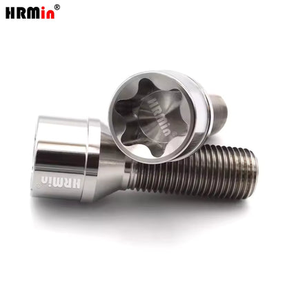 HRMin Gr5 titanium wheel bolt M14x1.25x28-45mm screws Torx cone seat for BMW Mini Toyota SUPRA etc